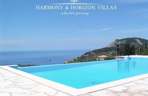 Lefkas Villa | Villa Harmony - privacy and view of the Ionian Sea
