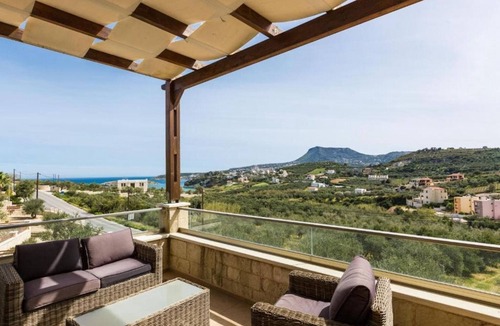 Kalyves Villa | Villa Jasmina - Modern Stone Villa - groups/family