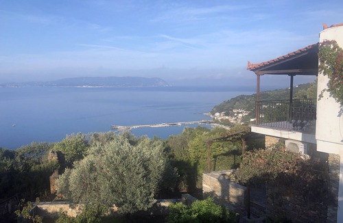 Glossa Villa | Villa Panorama - Amazing sea view, private pool, sleeps 7, private & peaceful!