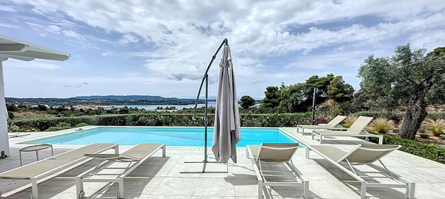 Modern villa with pool and stunning sea views
