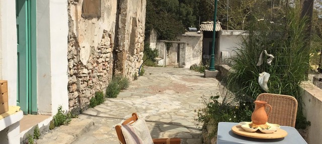 Traditional house in Platania village, Rhodes, Greece.