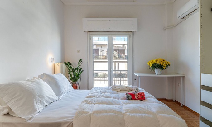 Kallithea Apartment | Apartment 'Charming Central Apt with Parking 3' with Balcony, Wi-Fi and Air Conditioning