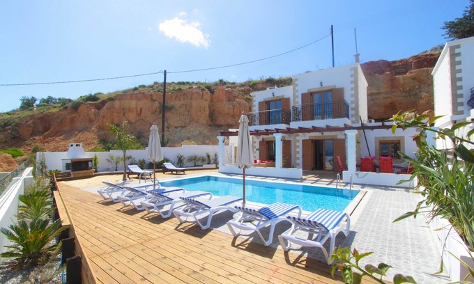 Vlicha Villa | Detached Mountainside Villa with Panoramic Sea Views in Beautiful Vlicha Bay