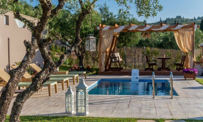 Planos Villa | Elegant Zante Villa Villa Vatia 2 Private Pool Air Conditioning Sea View 2 Bedrooms Trag