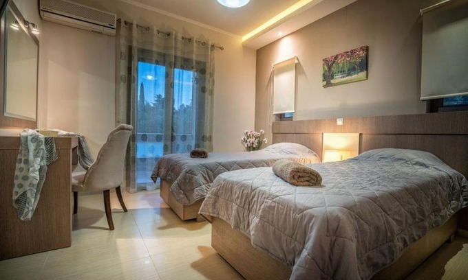 Planos Villa | Elegant Zante Villa Villa Vatia 2 Private Pool Air Conditioning Sea View 2 Bedrooms Trag