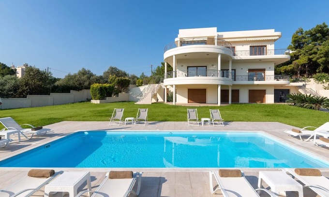 Rhodes Town Villa | Modern-Style Villa with Pool & Lovely Views