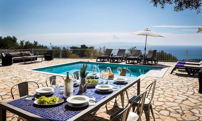 Leivathos Villa | Modern Villa, A/C, Private Pool, Large Terraces & Balcony, Panoramic Sea Views - Nr Trapezaki Beach!