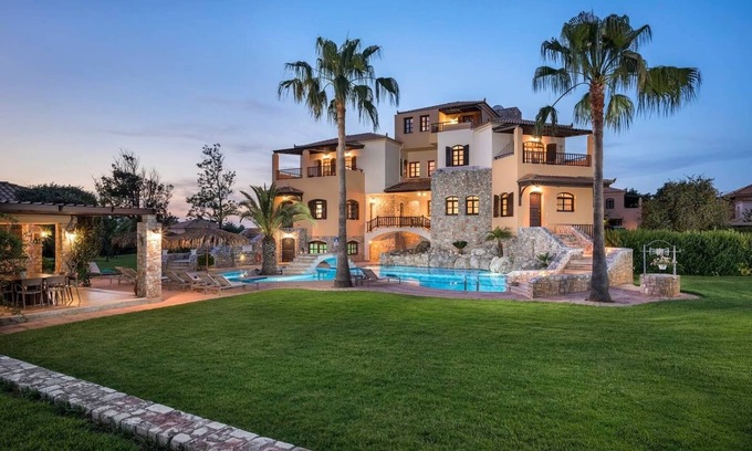 Maleme Villa | Natali Luxury Villa (Iason Villas), 9 Bedrooms, Private Pool, Garden, Next To Ma