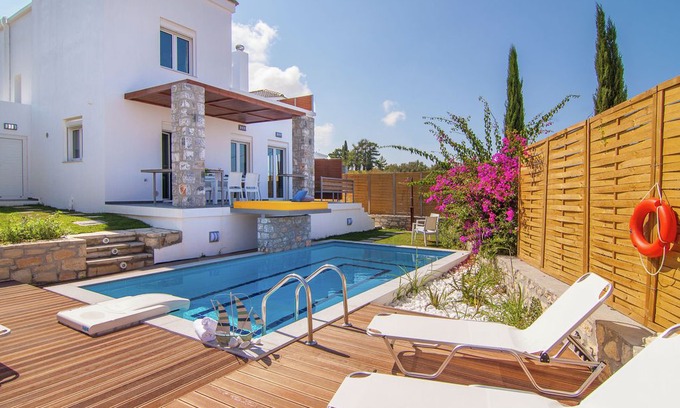 Loutra Villa | Newly built, 2014, luxurious villa, 7 persons, Loutra, NW coast, private pool