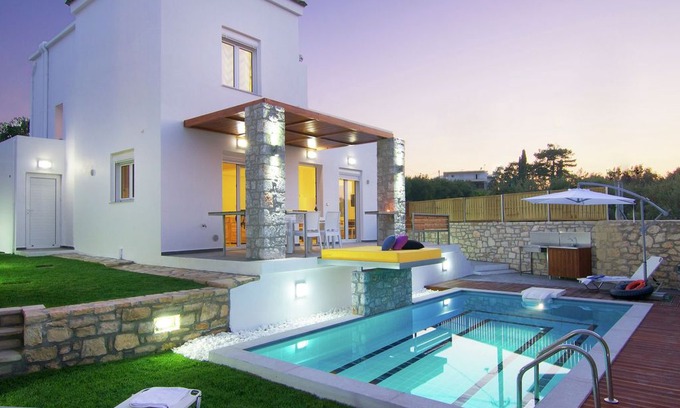 Loutra Villa | Newly built, 2014, luxurious villa, 7 persons, Loutra, NW coast, private pool