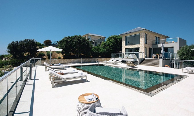 Tersanas Villa | Sea front luxury villa on the edge of the hillside