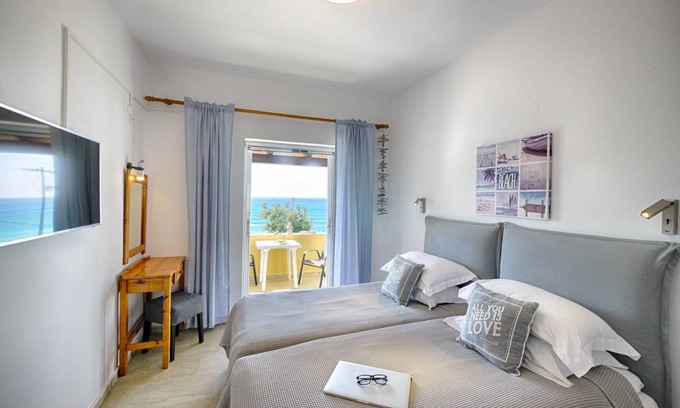 Agios Georgios Pagon Apartment | Vistonia Studio 7 - direkt am Strand mit Meerblick