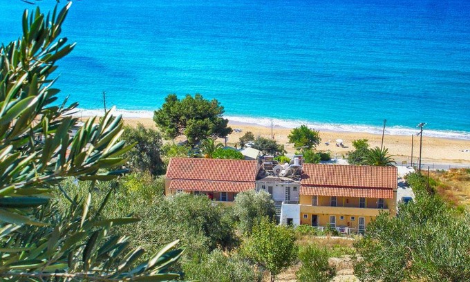 Agios Georgios Pagon Apartment | Vistonia Ferienwohnung 1 - direkt am Strand mit Meerblick
