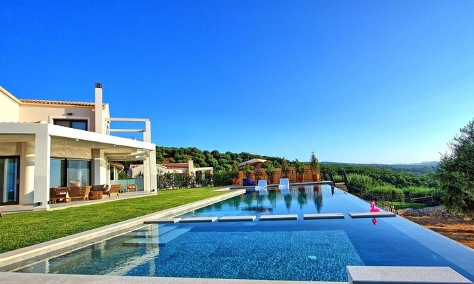 Almiros Beach Villa | Villa Acropolitana – Luxury Corfu vacation villa rental with pool and sweeping views